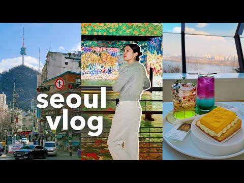 avoiding the winter cold in <strong>seoul</strong> 🇰🇷🥶 food <strong>market</strong>, mind blowing exhibit, cafe with a view 🏙️