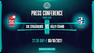SIG Strasbourg v Kalev/Cramo - Press Conference | Basketball Champions League 2021