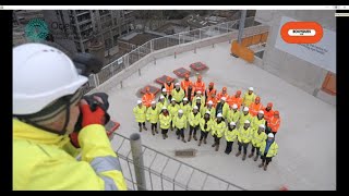 Oriel topping out event - 11 December 2024