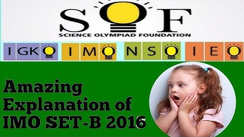 Class 1 IMO SET-B 2016 full. #IMO,#NSO,#IEO ,#IGKO, #Olympiad, #SOF, #Math