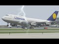 The SMOOTHEST Landing Ever From Boeing 747 In Stormy Weather | XP11