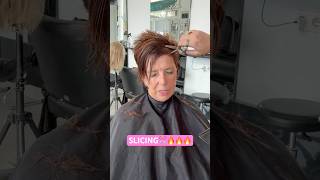 SLICING PIXIE HAIRCUT: Complete Tutorial Linked Below! 🤩🔥🔥🔥