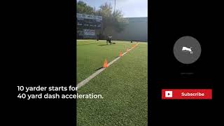 RON JONES - 10 YARD STARTS FOR 40 YARD DASH ACCELERATION