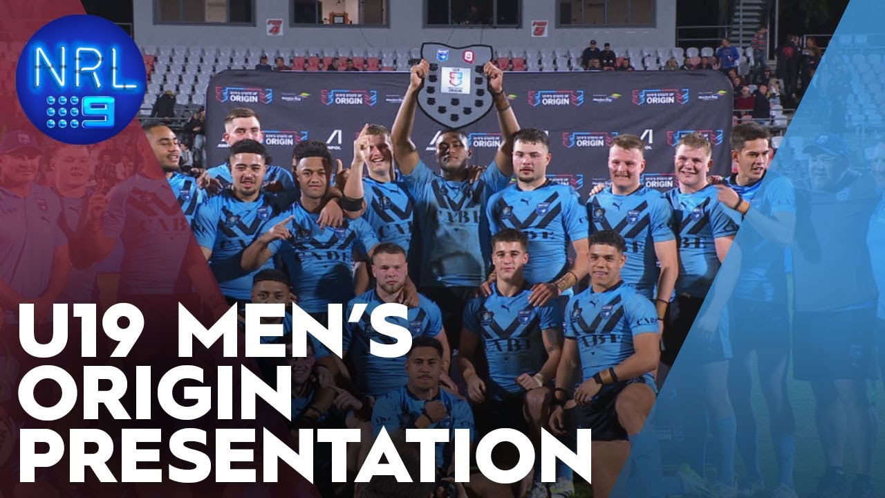 U19 2023 Mens State of Origin Trophy Presentation NRL on Nine