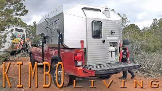 KIMBO LIVING  THE LIGHTEST & MOST SPACIOUS TRUCK CAMPER EVER Walk Through on Tacoma