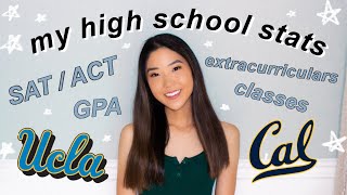 my high school STATS + ADVICE / how I got into UCLA, Berkeley, etc / *SAT, GPA, extracurriculars*