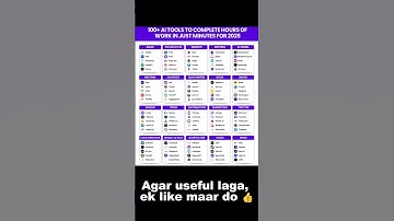 100+ AI Tools to Save Hours of Work in 2025 ⏳🚀 | Must-Know AI Tools