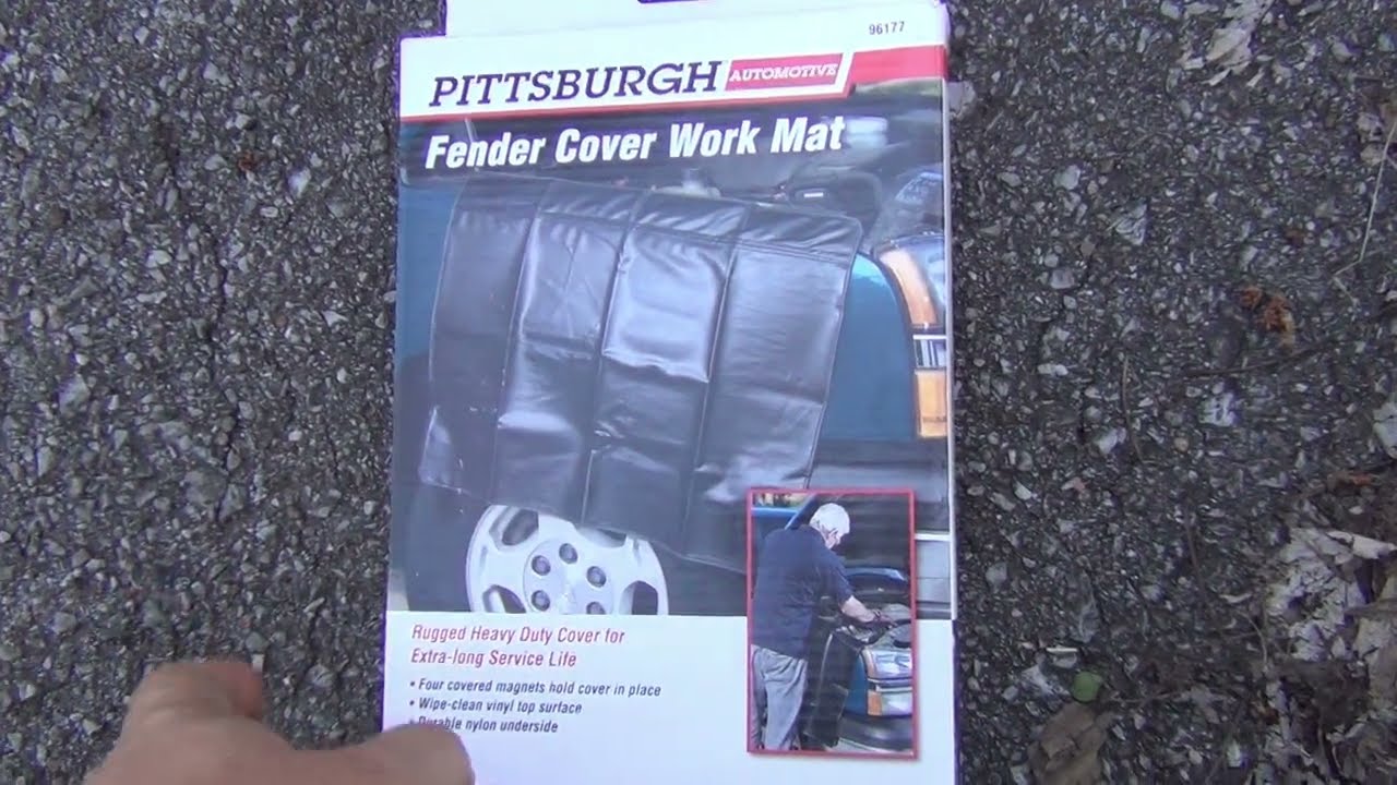 3x Heavy Duty Magnetic Fender Work Mats For Mechanics – Black Protective Pad Cover