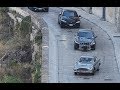 James Bond - No Time To Die: Second Unit filming car chase with Aston Martin DB5 in Matera, Italy