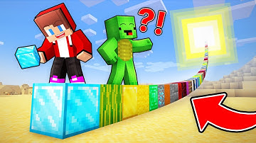 JJ And Mikey Built 1 MILLION BLOCKS To The SUN in Minecraft Maizen