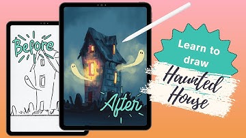 Procreate Tutorial for Beginners: Haunted House Sketch
