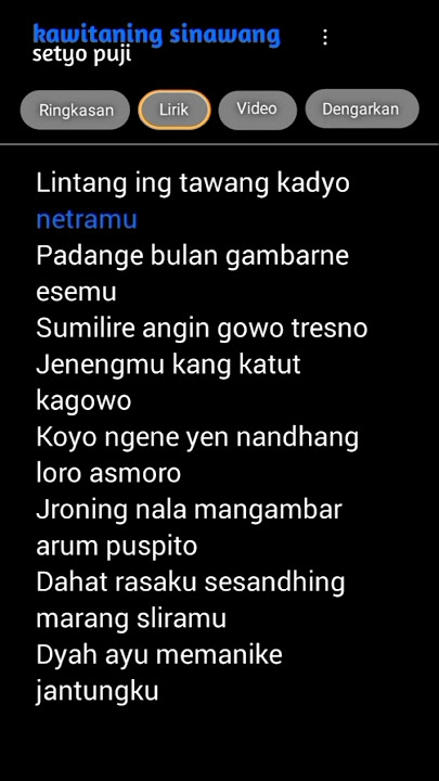 lirik lagu'kawitaning sinawang'shorts#liriklagu #lagujawa #musikindonesia