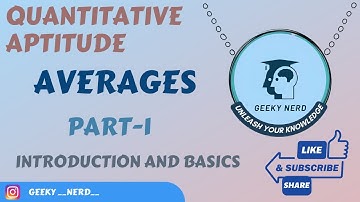 Averages - Part -1 - Introduction and Basics