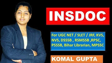 INSDOC BY KOMAL GUPTA @librarysciencewithrakeshmeena