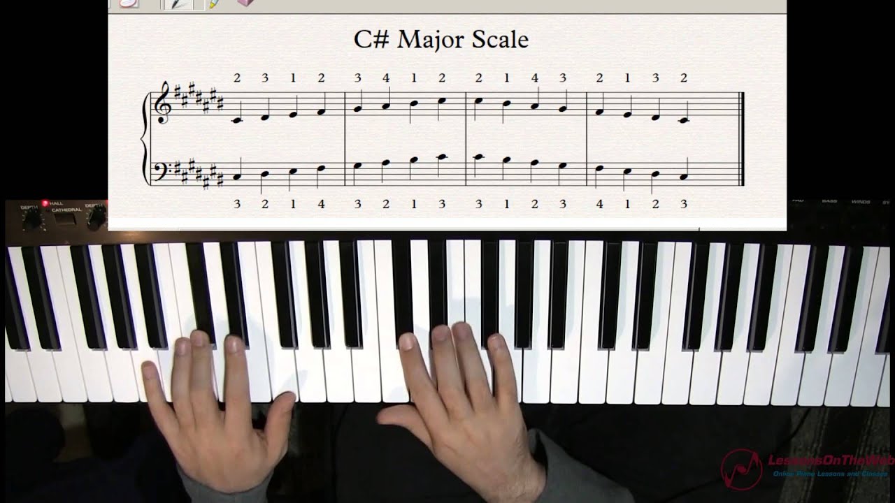 C# Major Scale - Learn to Play Piano - Lesson 46 - YouTube