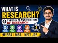 Research क्या होता है? | Types of Research | NET JRF MBA BBA | Research Methodology 🎯