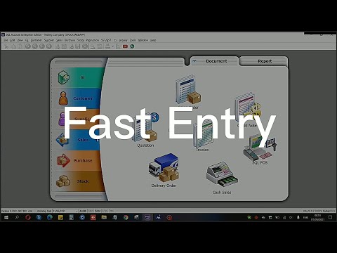 Fast Entry 如何快速输入账单 | SQL Accounting