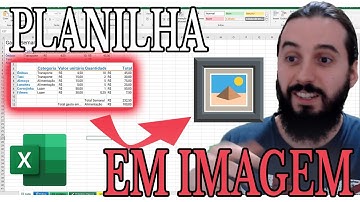 Como transformar planilha do Excel em imagem | Imagem de Planilha Excel