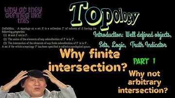 Topology: Introduction | Why they defined TOPOLOGY this way!!! | Well defined | Logic | Set |