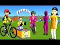 Scary Teacher 3D vs Squid Game Flying Bike vs Balloon Bridge Neighbor Loser vs Coffin Dance