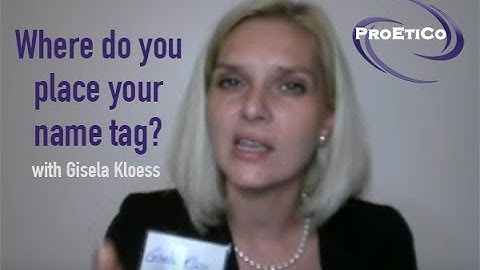 Where To Place Your Name Tag - Tips from Protocol & Etiquette Expert  Gisela Kloess