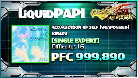 【DDR A20 PLUS】actualization of self (weaponized) / kiraku [SINGLE EXPERT] 999,890 PFC