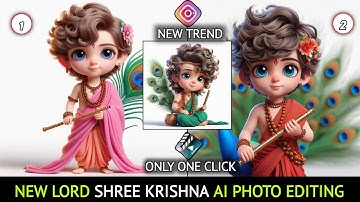 Lord Krishna Ai photo editing | Lord Krishna 3d Ai Image Editing | Little Krishna Ai Photo Editing