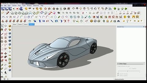 How to make Sport car [ laferrari ] on SketchUp using blueprint [full]