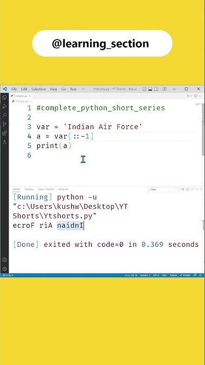 How to reverse a string and skip characters - Python | Learning Section ...