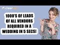 Get verified leads of all vendors for planning a wedding/event with Clearout
