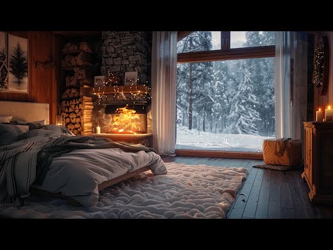 Winter Storm Ambience With Icy Howling Wind Sounds For Sleeping, Relaxing And Studying Background.