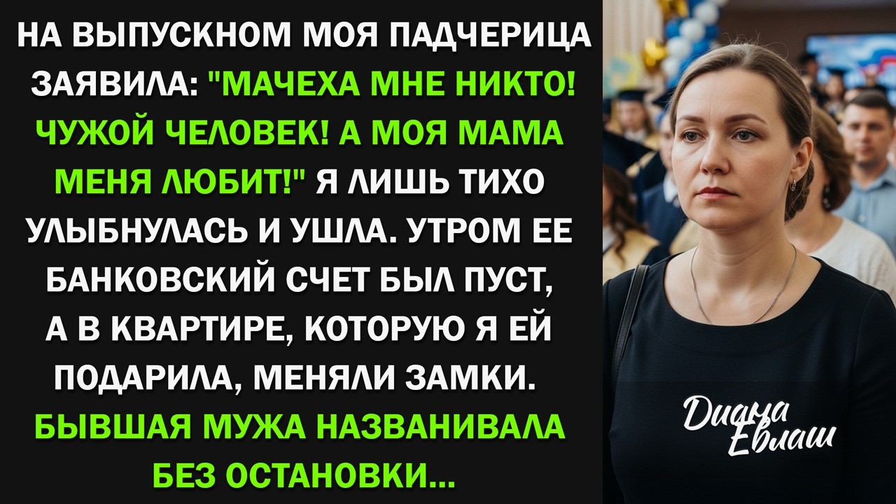 На выпускном моя падчерица заявила: Мачеха мне никто! А моя мама меня любит!