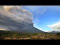 Timelapse shows bali volcano mount agung spewing ash after minor eruptions