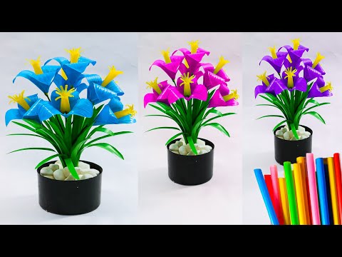 Membuat Bunga Dari Sedotan Yang Sederhana Dan Simple 2 Diy Straw Youtube