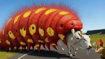 Heroic Rescue Team Saves Greedy Cow from Giant Bug Nightmare Attack