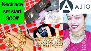 Ajio Jewellery Haul Under 500 Rs/Zaveri pearl necklace set start 300rs/Ajio Haul best Jewellery