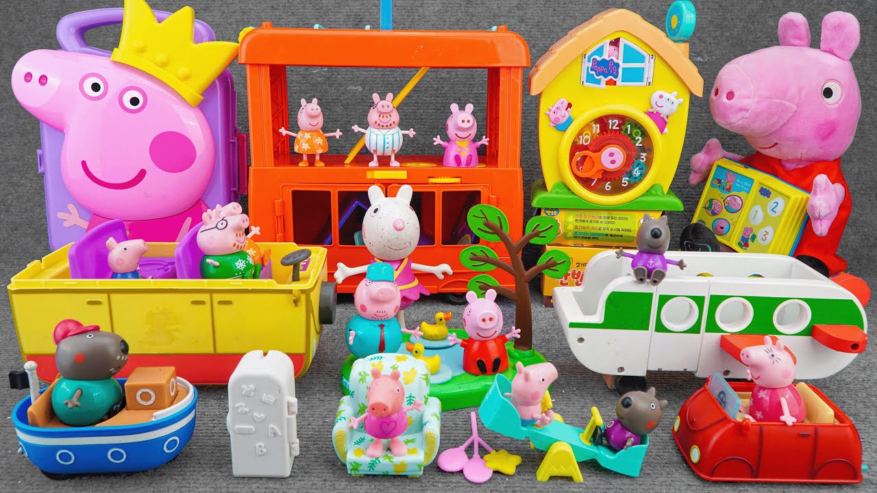 18 Minutes of Satisfying ASMR Unboxing | Adorable Peppa's 2-in-1 Party Bus & Peppa Pig Vehicle Toys
