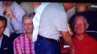 Man Farts in PM Stephen Harper&#39;s Face at CFL Game