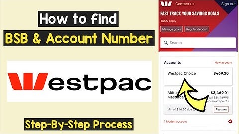 Find BSB & Account Number Westpac Bank | Westpac BSB | Check or View Bank State Branch Number