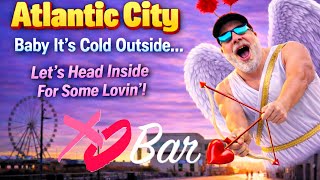 🟡 Atlantic City Winter Boardwalk Walk to XO Valentine’s Pop-Up Bar Resorts Casino 💘 Cocktails & Fun!