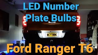 Rear Bumper LED Number Plate Lights for Ford Ranger (2012 on