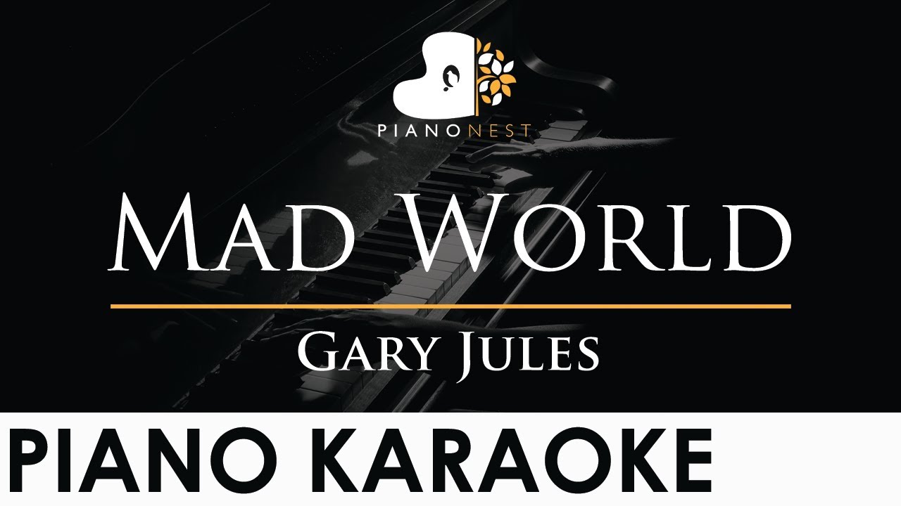 Gary Jules - Mad World - Piano Karaoke Instrumental Cover with Lyrics