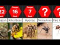 Most dangerous animals on the planet earth  comparison  datarush 24