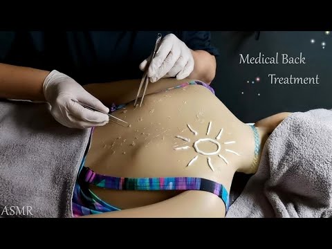 ASMR Removing Peeling Skin from Mannequin with Medical Instruments (Whispering)