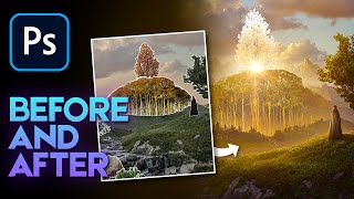 Creating an ELDEN TREE in PHOTOSHOP!!