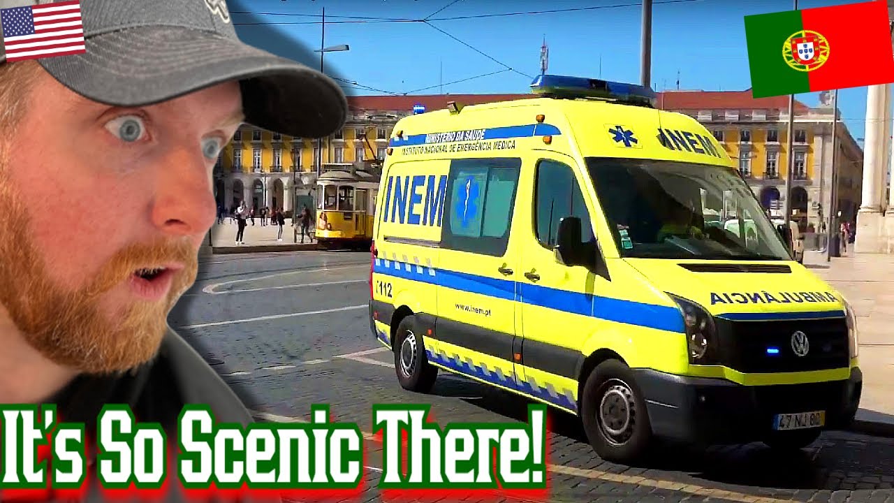 American Reacts to Various Emergency Vehicles & Tow trucks in Portugal