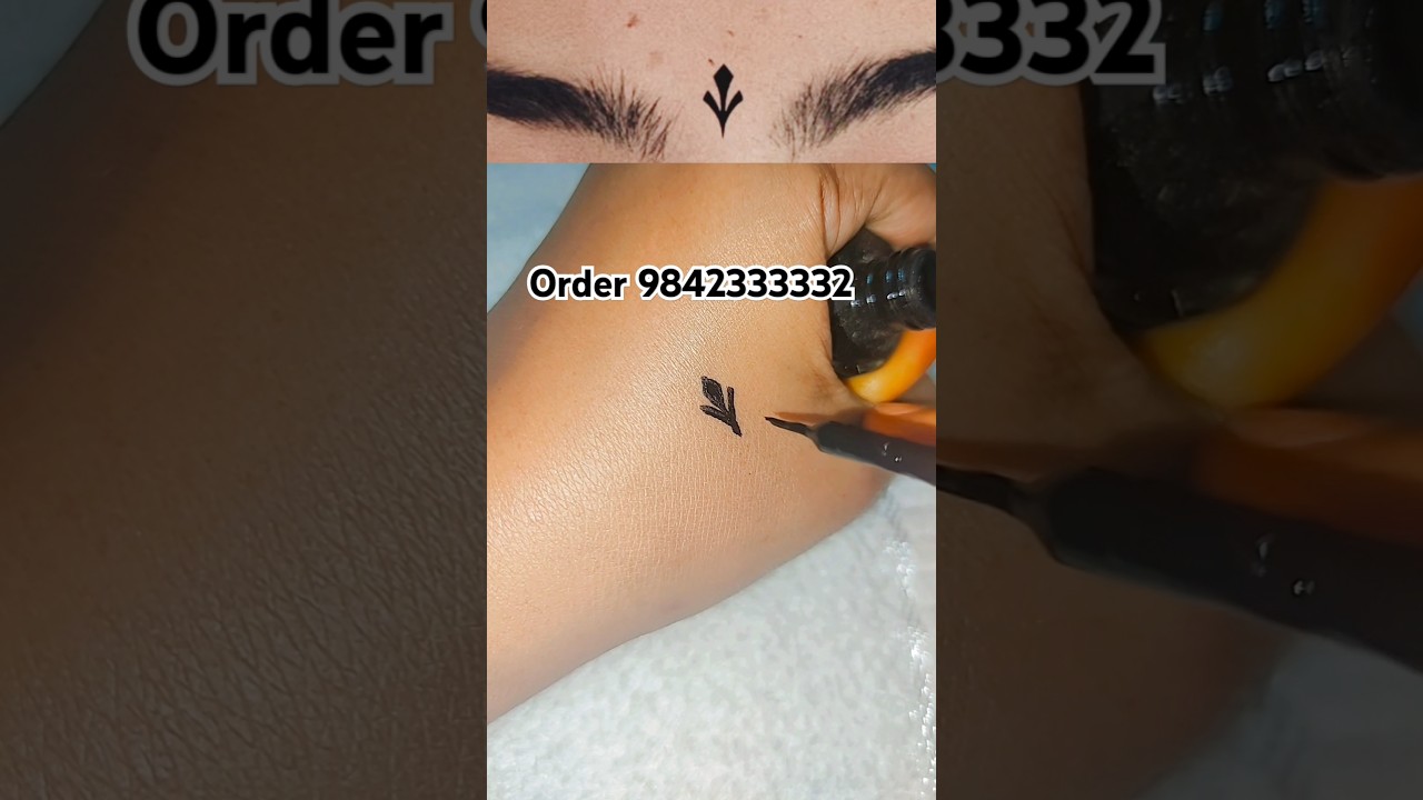 Order  9842333332# easy bindi design with eyeliner 