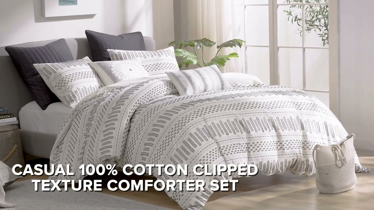 INK+IVY Rhea Cotton Jacquard Comforter Mini Set | Designer Living