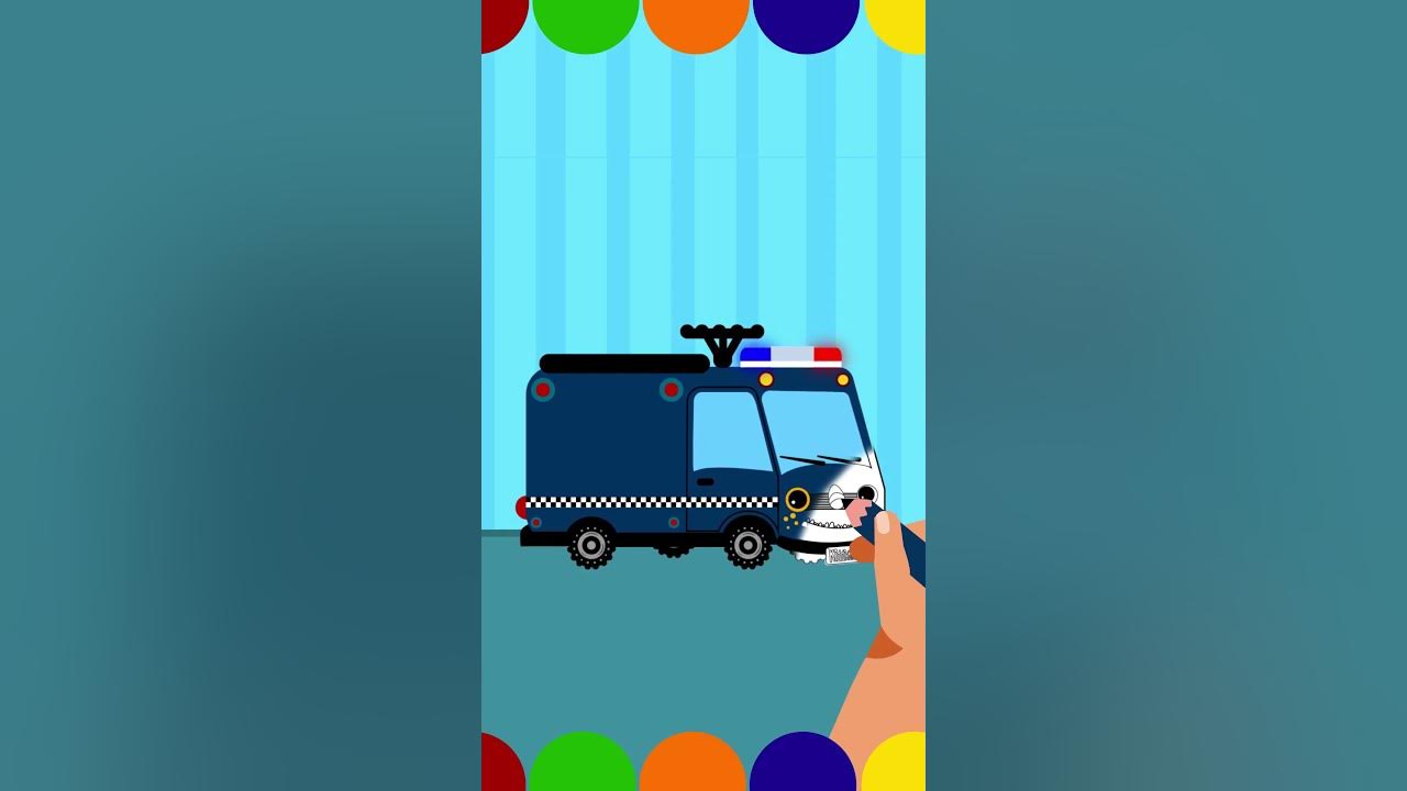 Police Truck Color Song! #ColoringPoliceTruck #coloringpages