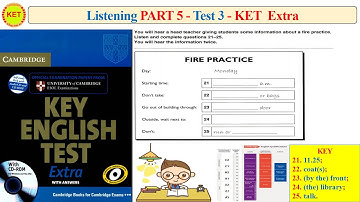 KET Extra - Listening Part 5 - Test 3 (Transcript + Key)